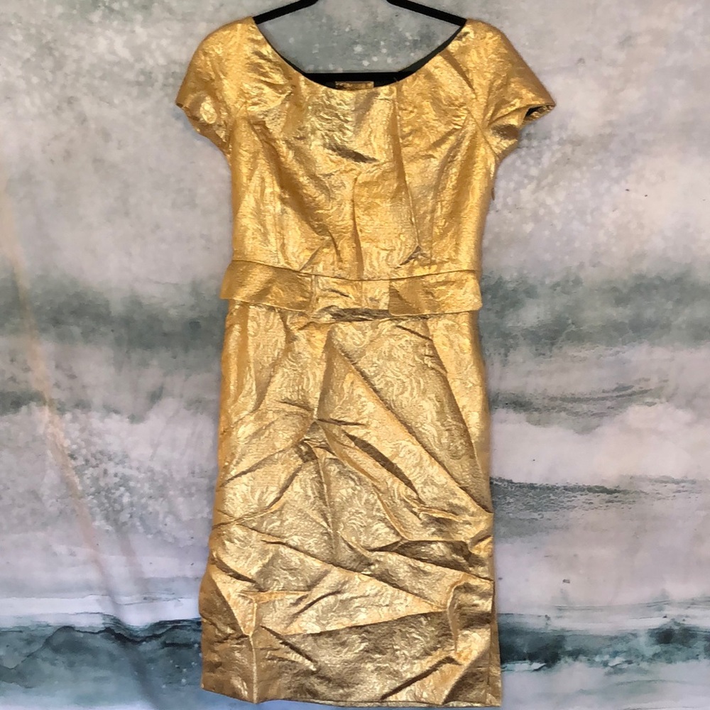 Barneys New York taste of luxury humor,Gold dress